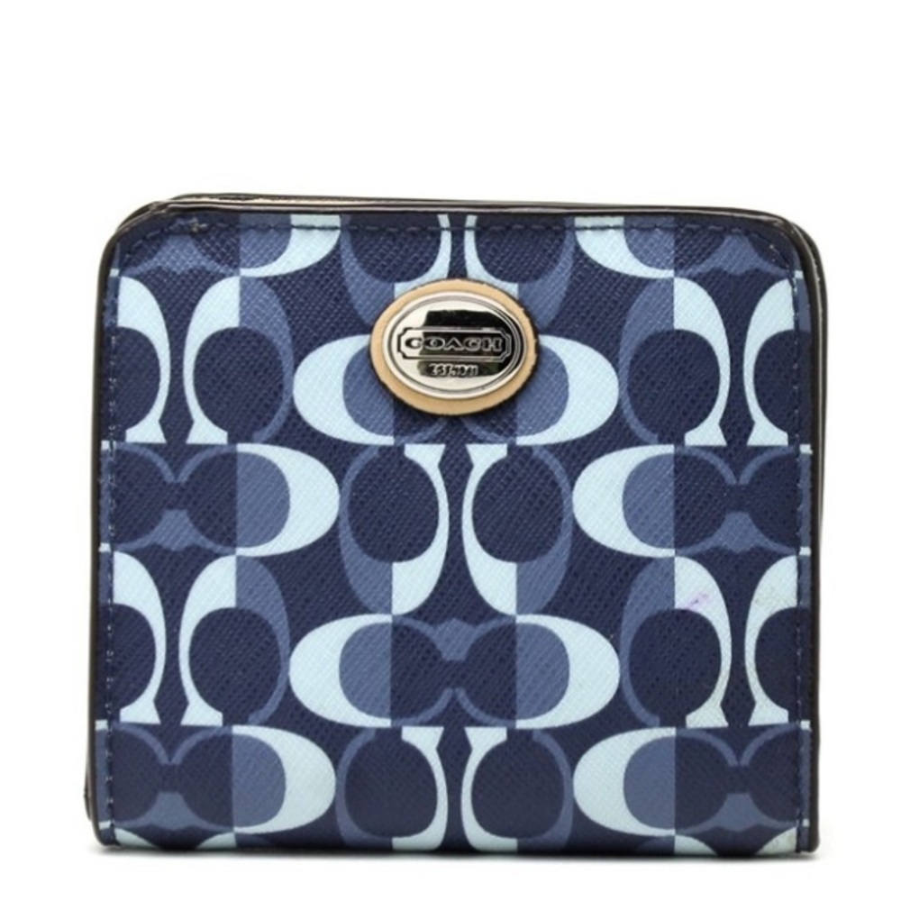 COACH SIGNATURE PEYTON DREAM CORNER ZIP SLIM WALLET